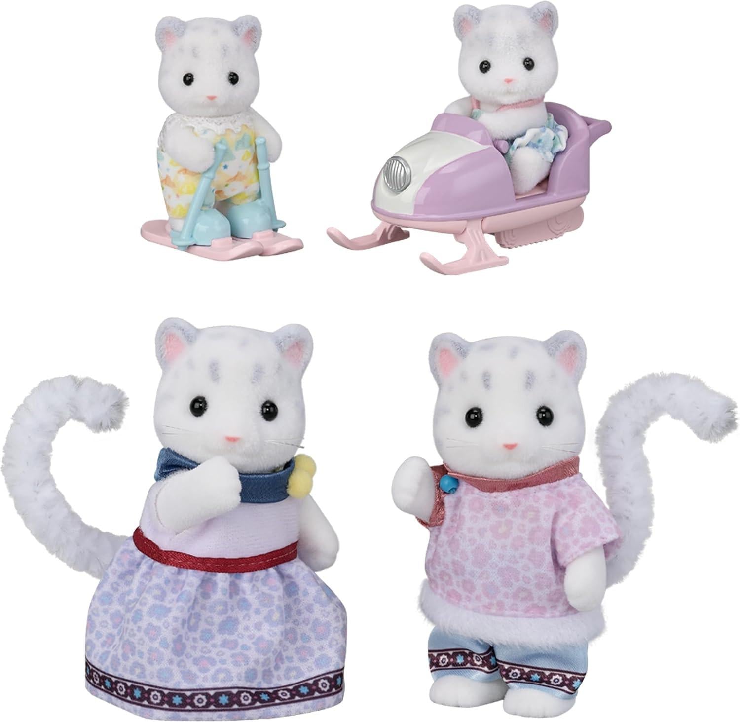 Sylvanian Families Leopardos de Neve kit do Ski - Colecionavel - Hinoki