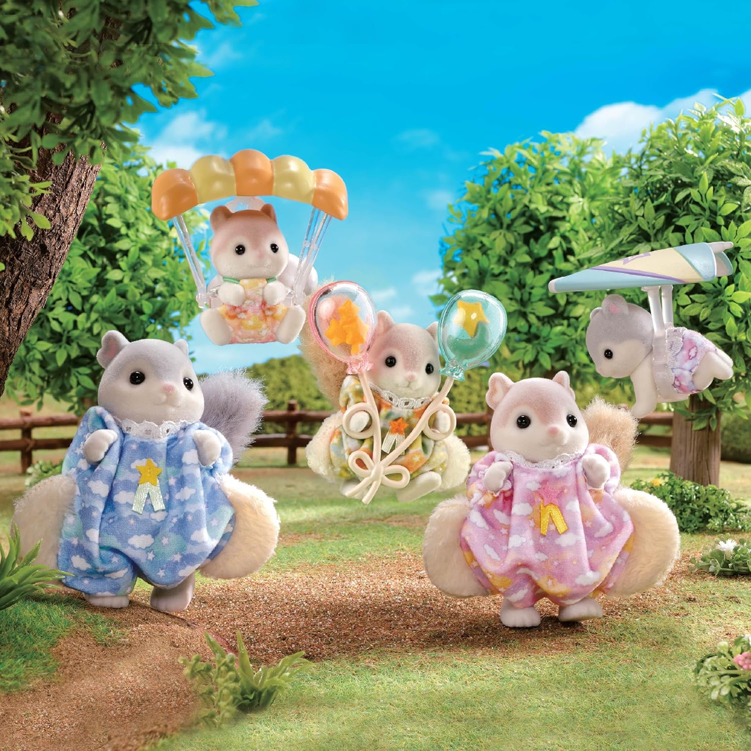 Sylvanian Families Familia do Esquilo Voador - Colecionavel - Hinoki